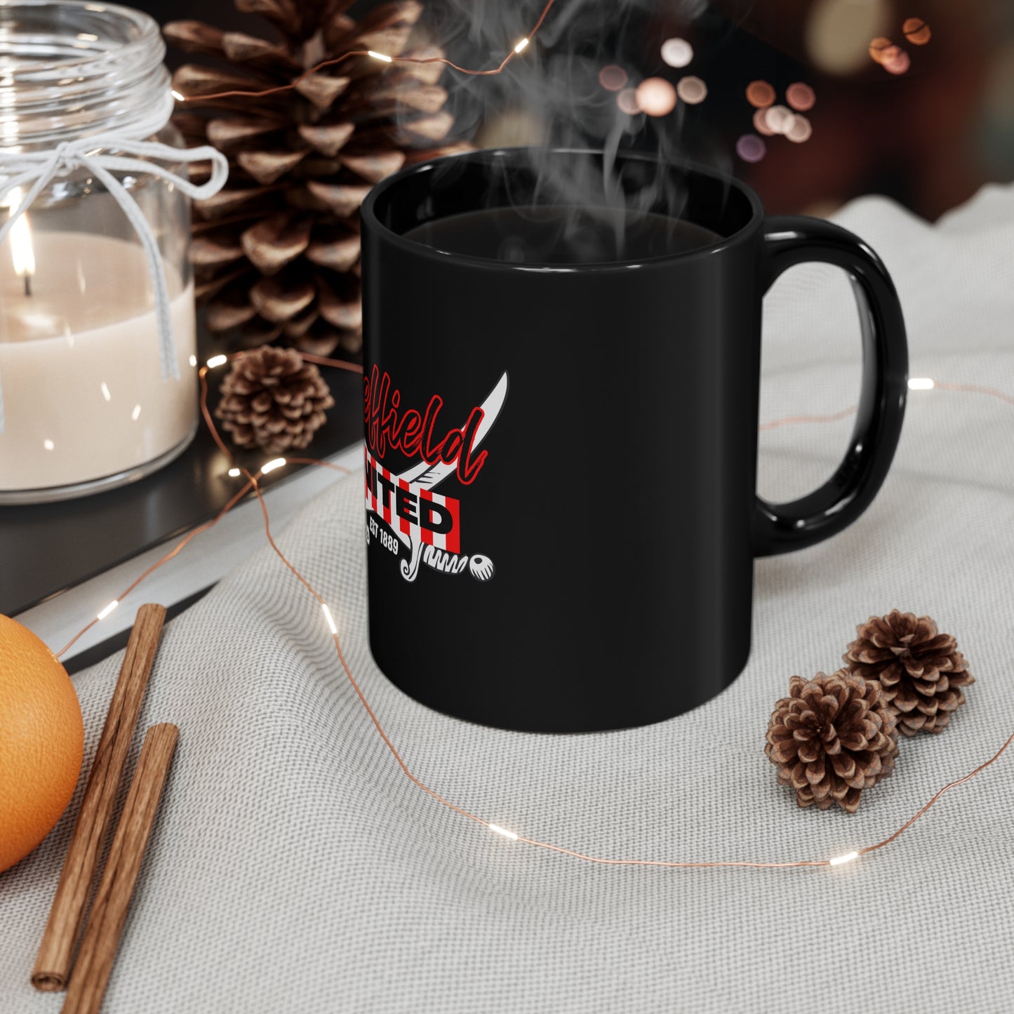 Sheffield United “steel blades” mug 11oz Black Mug