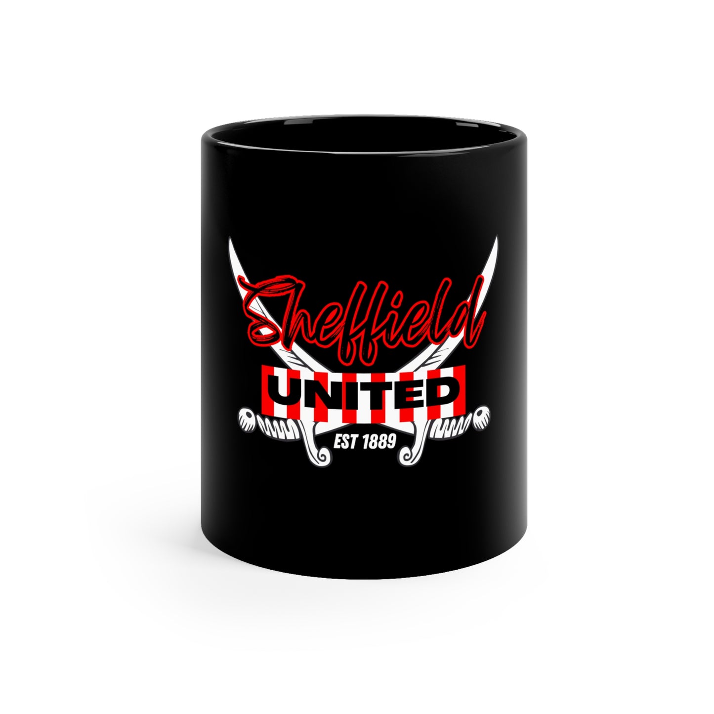 Sheffield United “steel blades” mug 11oz Black Mug